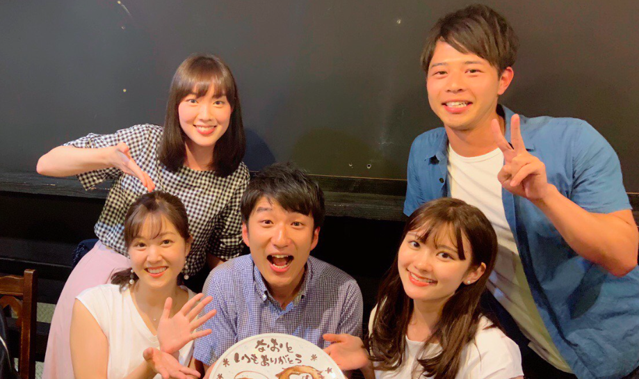 増田紗織（前列右）と小西陸斗（後列右）